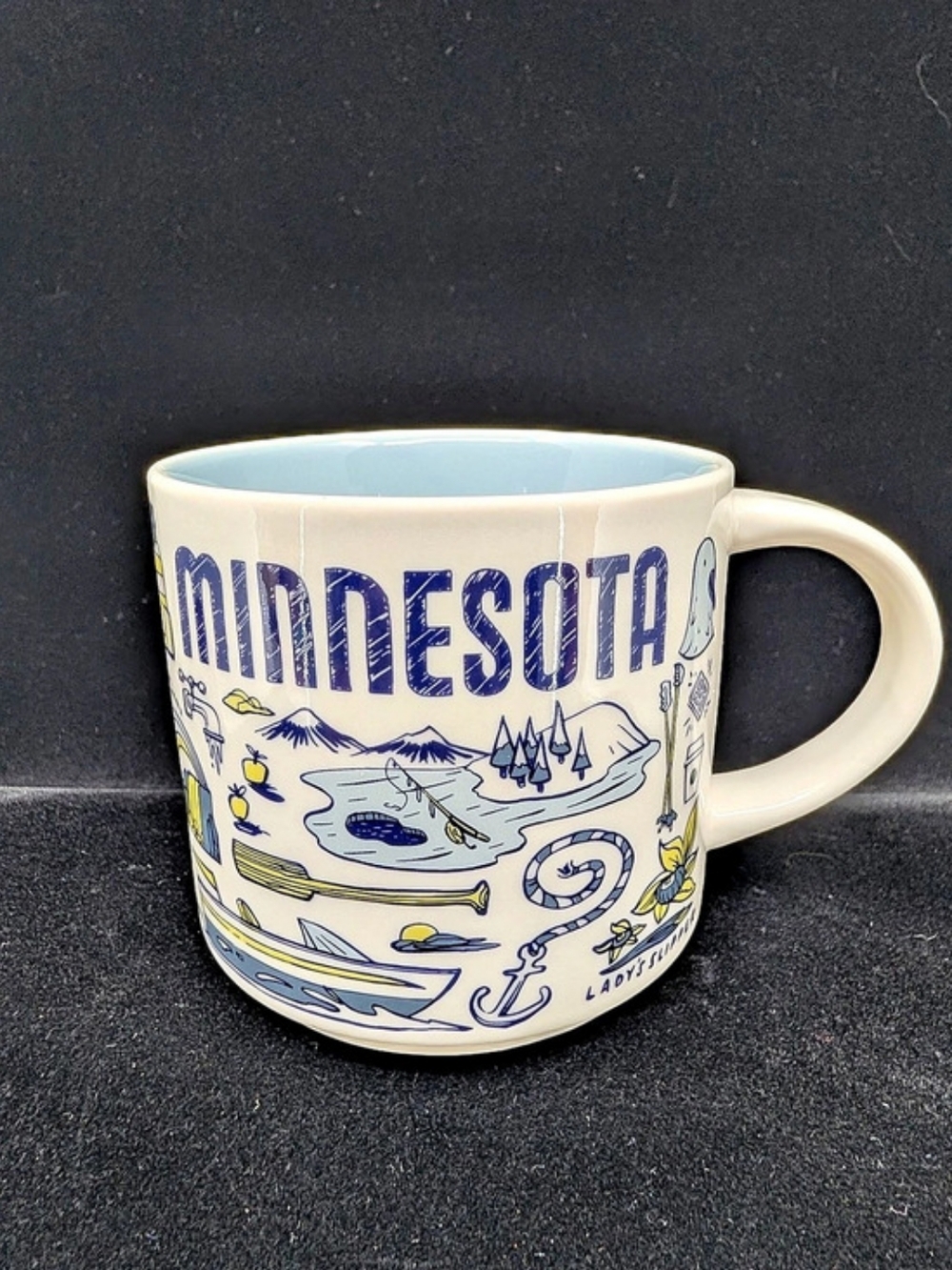 Starbucks Minnesota Been There Series Ceramic Mug White/Pale Blue Interior